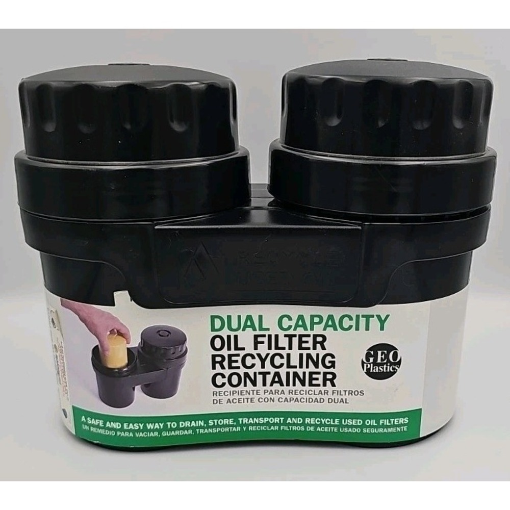 Geo Plastics Dual Capacity Oil Filter Recycling Container